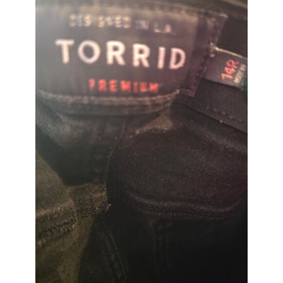 Torrid Sky High Skinny Jeans 14 Womens Plus Size Black Stretch High Rise - Picture 5 of 6